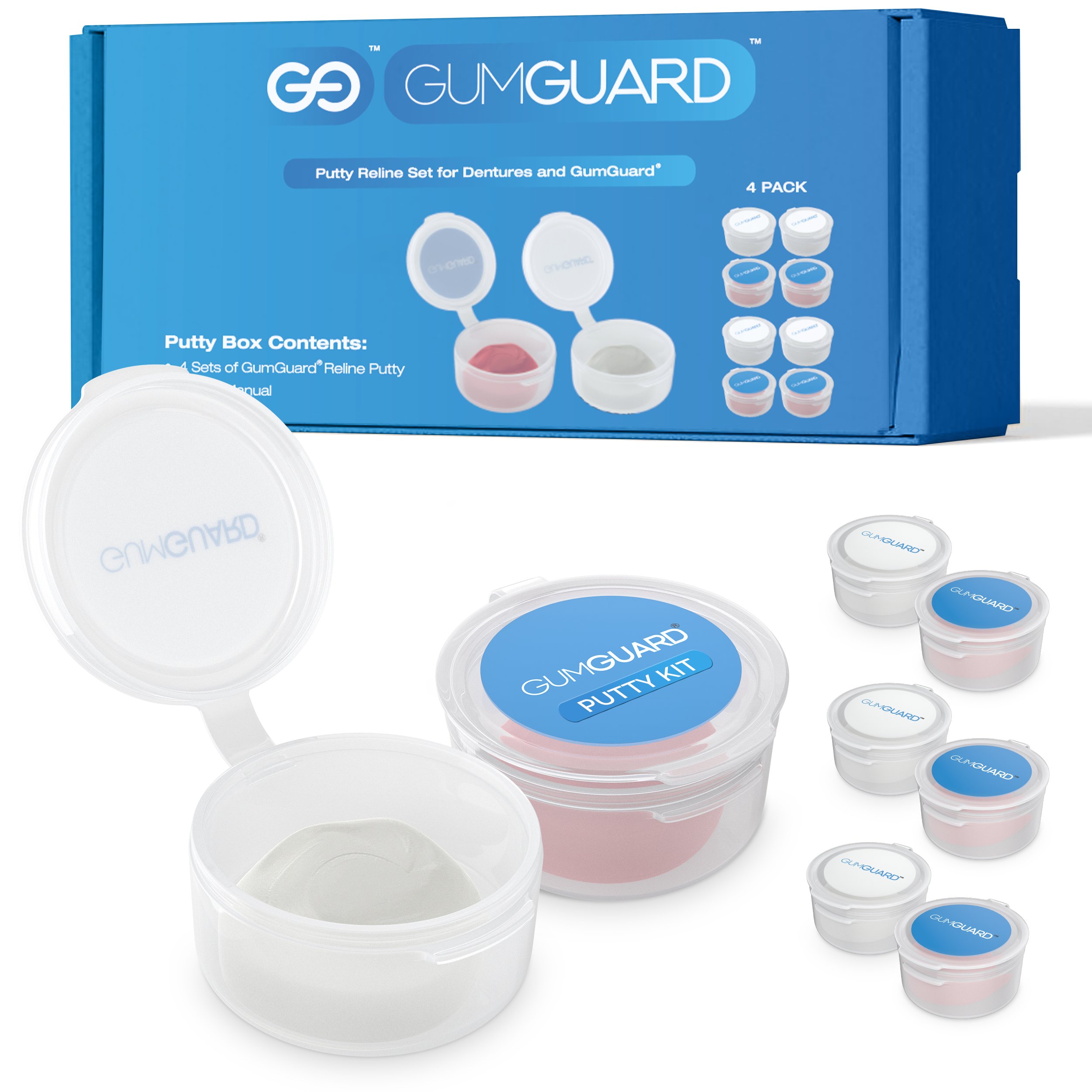 GumGuard® Pink Putty Pack Reline Set | 4 Pack
