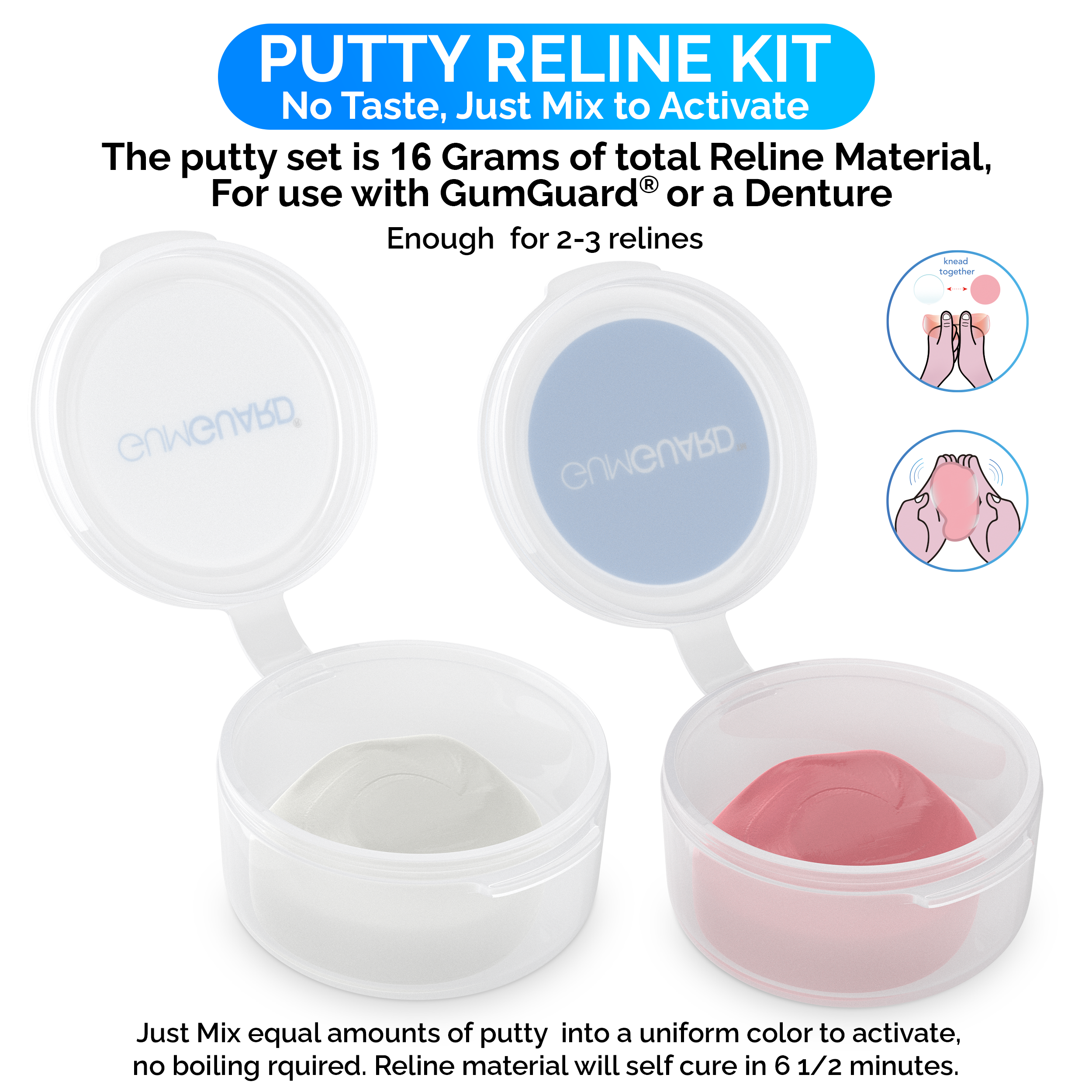GumGuard® Pink Putty Pack Reline Set | 2 Pack