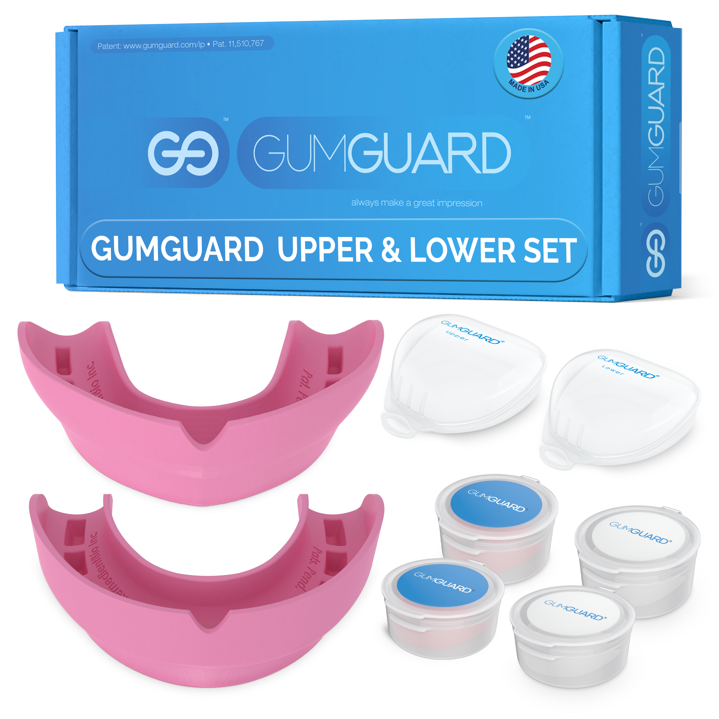 GumGuard® PM Upper & Lower Set | Pink